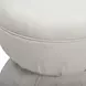 Tomlin Cream Performance Fabric Upholstered Round Ottoman