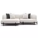 Madera Oatmeal 2 Piece Modular LAF Chaise Sectional with Pillows