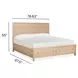 Meadowrise Sandstone Beige King Storage Panel Bed