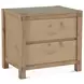 Alpine Distressed Oak 2 Drawer Nightstand