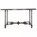 Ozark Black Floral Horn Inlay Round Coffee Table