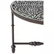 Ozark Black Floral Horn Inlay Round Coffee Table