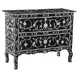Ozark Black Floral Horn Inlay 2 Drawer Chest