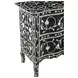 Ozark Black Floral Horn Inlay 2 Drawer Chest