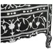 Ozark Black Floral Horn Inlay 2 Drawer Chest