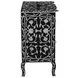 Ozark Black Floral Horn Inlay 2 Drawer Chest