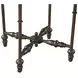 Ozark Black Floral Horn Inlay Rectangular Side Table