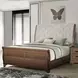 Coventry Hall Pecan King Upholstered Sleigh Bed