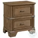Forge Weathered Chestnut 2 Drawer Nightstand