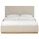 Portico Cuddle Natural and Sienna King Upholstered Panel Bed