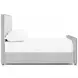 Sawyer Gray Upholstered King Panel Bed