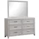 Fiona Mist Gray Rectangular Dresser Mirror