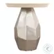 Wendover Polished Limestone And Venetian Dawn Accent Table