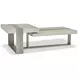 Tempo Larza and Satin Nickel Rectangular Cocktail Table