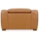 MS Rich Brown Caramel Leather Fresco Power Recliner with Power Headrest