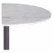 Tori White and Brown Outdoor 30" Round Marble Top Bar Table