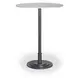 Tori White and Brown Outdoor 30" Round Marble Top Bar Table