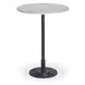 Tori White and Brown Outdoor 30" Round Marble Top Bar Table