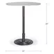 Tori White and Brown Outdoor 30" Round Marble Top Counter Height Dining Table