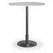 Tori White and Brown Outdoor 30" Round Marble Top Counter Height Dining Table