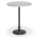 Tori White and Brown Outdoor 30" Round Marble Top Counter Height Dining Table