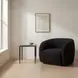 Mari Clear and Black Square Glass Top Side Table