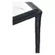 Mari Clear and Black Square Glass Top Side Table