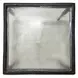 Mari Clear and Black Square Glass Top Side Table