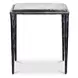 Mari Clear and Black Square Glass Top Side Table