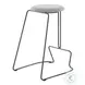 Finn Black Steel And Light Grey Fabric Counter Height Stool Set Of 2