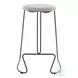 Finn Black Steel And Light Grey Fabric Counter Height Stool Set Of 2