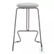 Finn Grey Steel And Light Grey Fabric Counter Height Stool Set Of 2
