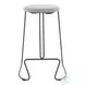 Finn Grey Steel And Light Grey Fabric Counter Height Stool Set Of 2