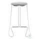 Finn White Steel And Light Grey Fabric Counter Height Stool Set Of 2