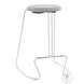 Finn White Steel And Light Grey Fabric Counter Height Stool Set Of 2
