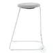 Finn White Steel And Light Grey Fabric Counter Height Stool Set Of 2
