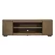 Living Room Console Brown 84" TV Stand with Fireplace Console