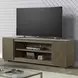 Living Room Console Brown 84" TV Stand with Fireplace Console