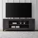 Living Room Console Gray 78" TV Stand with Fireplace Console