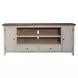 FIRE-652-TV80FTS Antique White and Chestnut 80" TV Stand