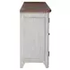 FIRE-652-TV80FTS Antique White and Chestnut 80" TV Stand