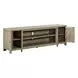Living Room Console Brown 82" TV Stand with Fireplace Console