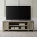 Living Room Console Brown 82" TV Stand with Fireplace Console