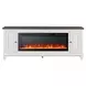 FIRE-BOX-417-80FTS Wirebrushed White and Charcoal 80" TV Stand with Fireplace
