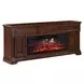 FIRE-BOX-512-84FTS Satin Cherry 84" TV Stand with Fireplace