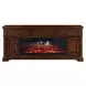FIRE-BOX-512-84FTS Satin Cherry 84" TV Stand with Fireplace