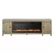 Living Room Console Brown 82" TV Stand with Fireplace