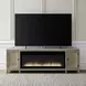 Living Room Console Brown 82" TV Stand with Fireplace