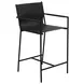 Sutton Black Leather Upholstered Counter Height Chair