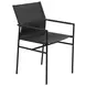 Sutton Black Leather Upholstered Arm Chair